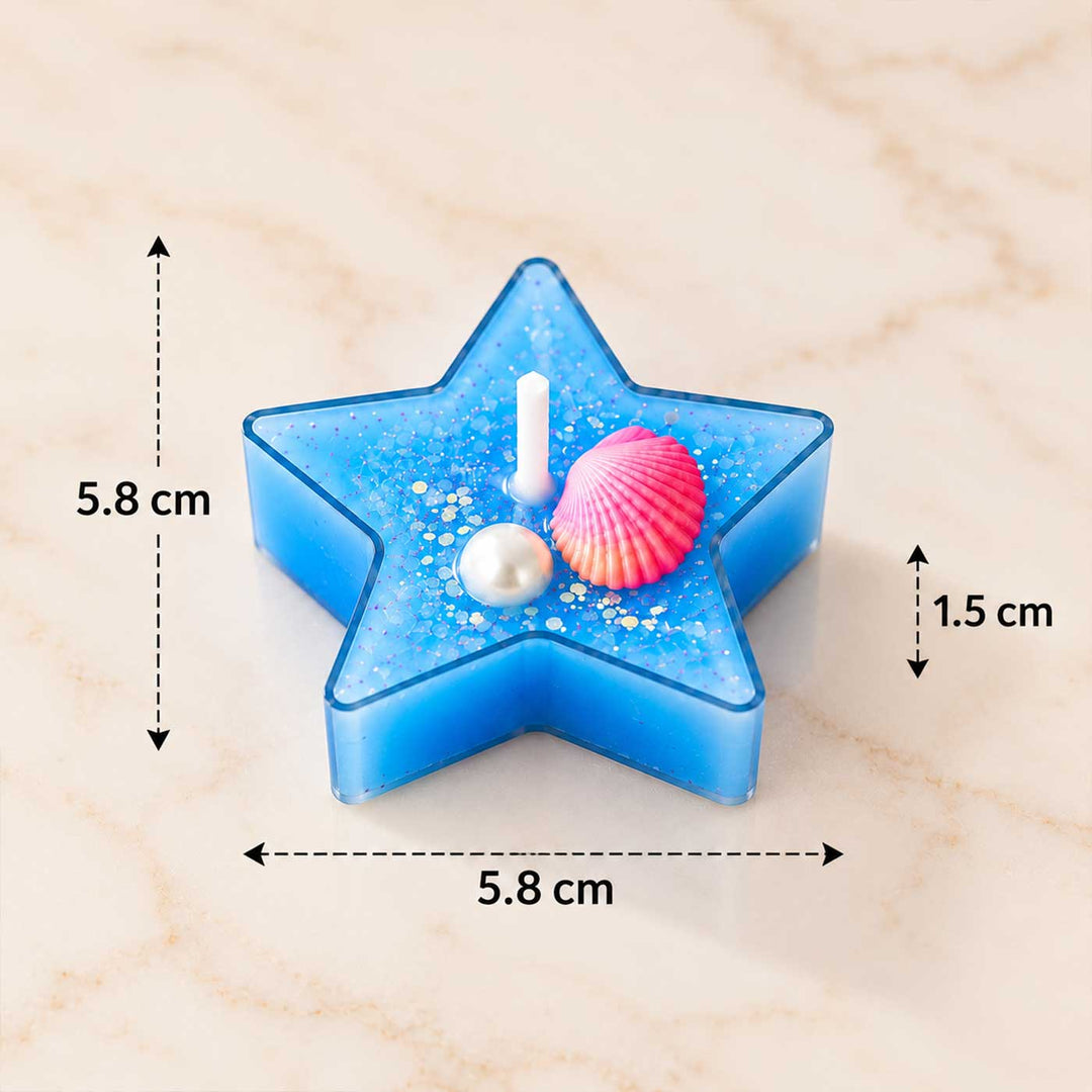 8 pc | Handmade Ocean Star Scented Soy Wax Tealight Candle With Seashell & Pearl