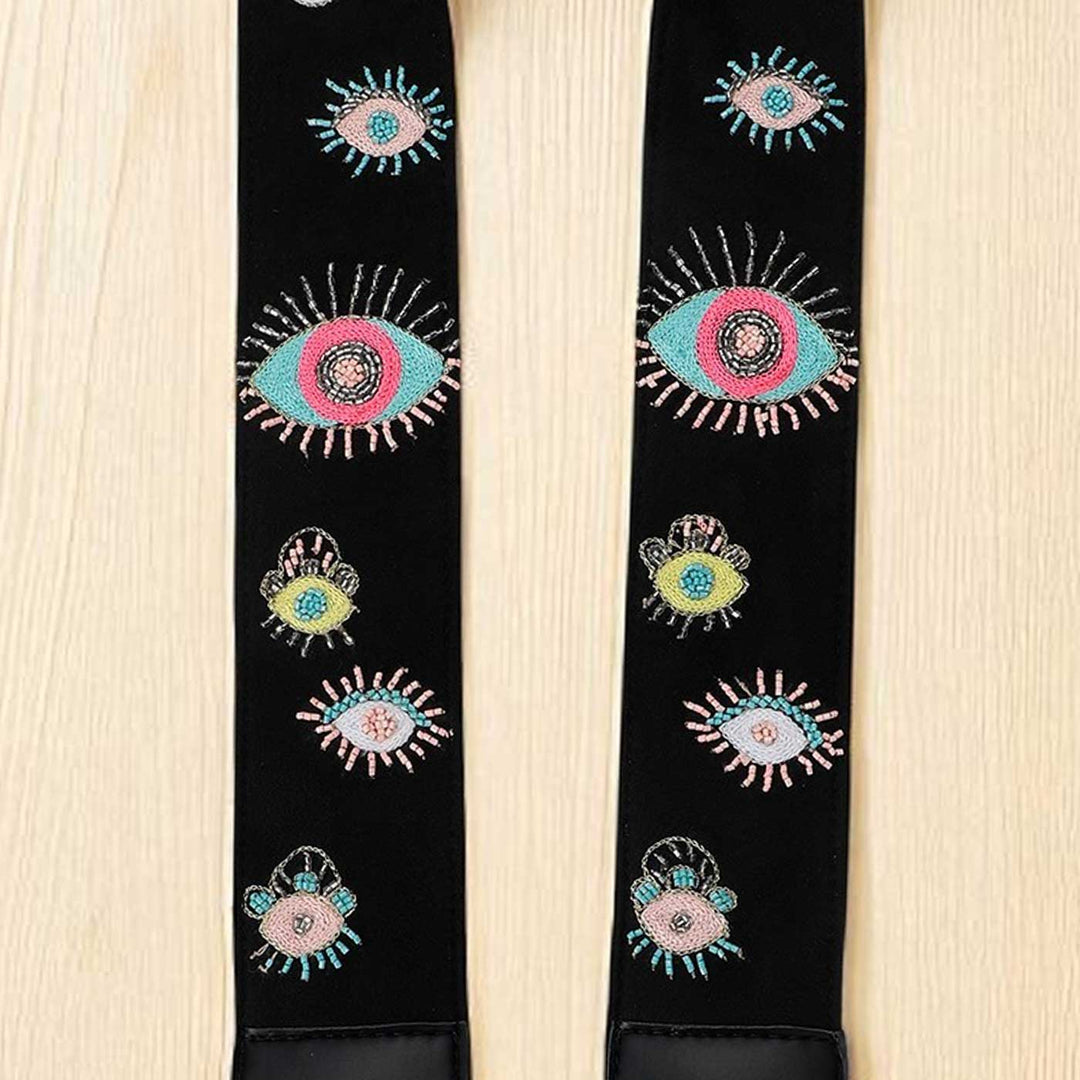Handmade Evil Eye Design Canvas Bag Strap