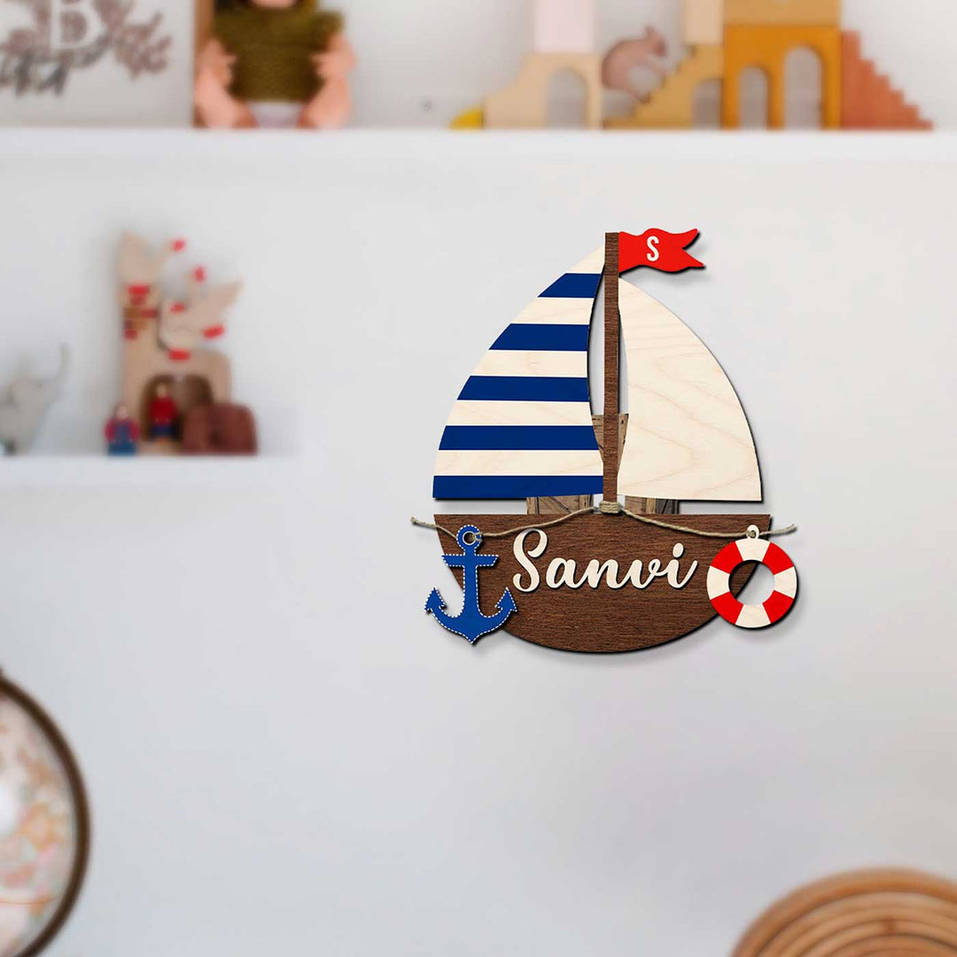 Kids Theme 3D Name Plate 10 - Mounted on Wall with Name Personalization