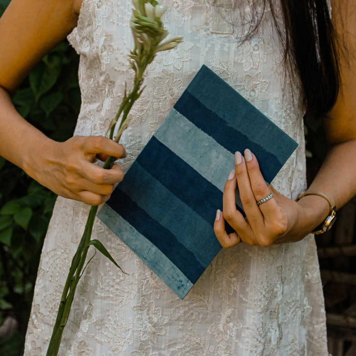 Indigo Stripes A5 Journal