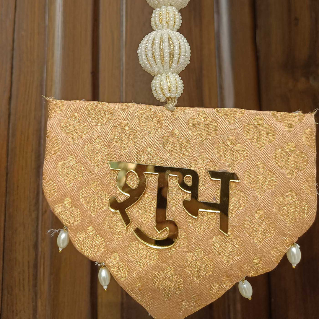 2 Pc | Handmade Festive Brocade Shubh Labh Hangings