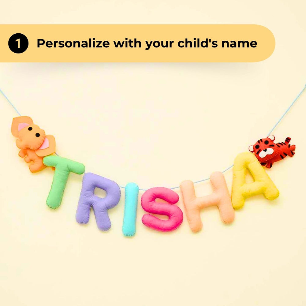 Build Your Own Personalized Felt Kids Bunting - Name Personalization Example