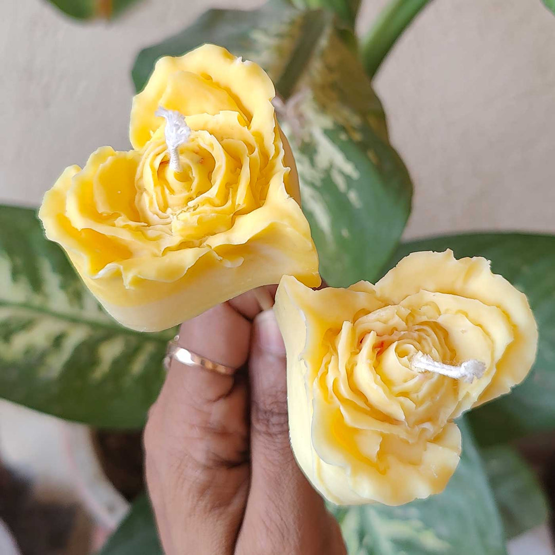 Handmade Heart Shaped Rose Soy Wax Candle