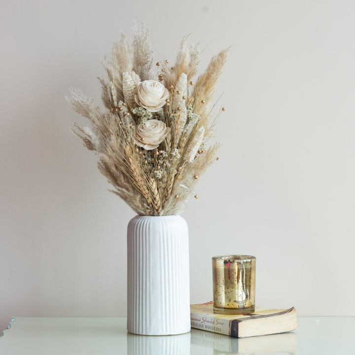 Handmade Ivory White Dream Dried Flower Bouquet
