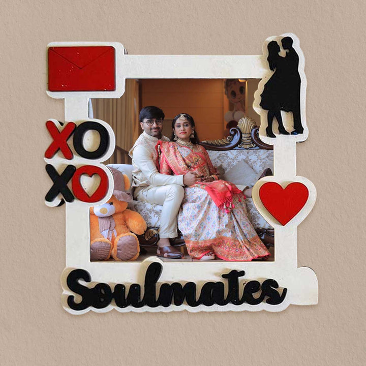 Photo Personalized Handmade Soulmates MDF Wood Fridge Magnet
