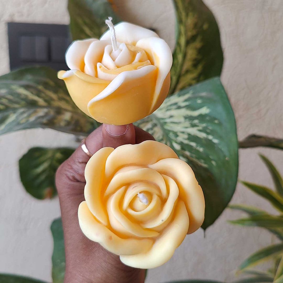 Handmade Rose Theme Soy Wax Candle