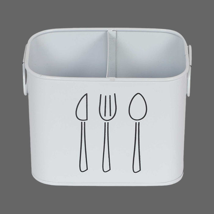 Handmade White Cutlery Stand | Set Of 2