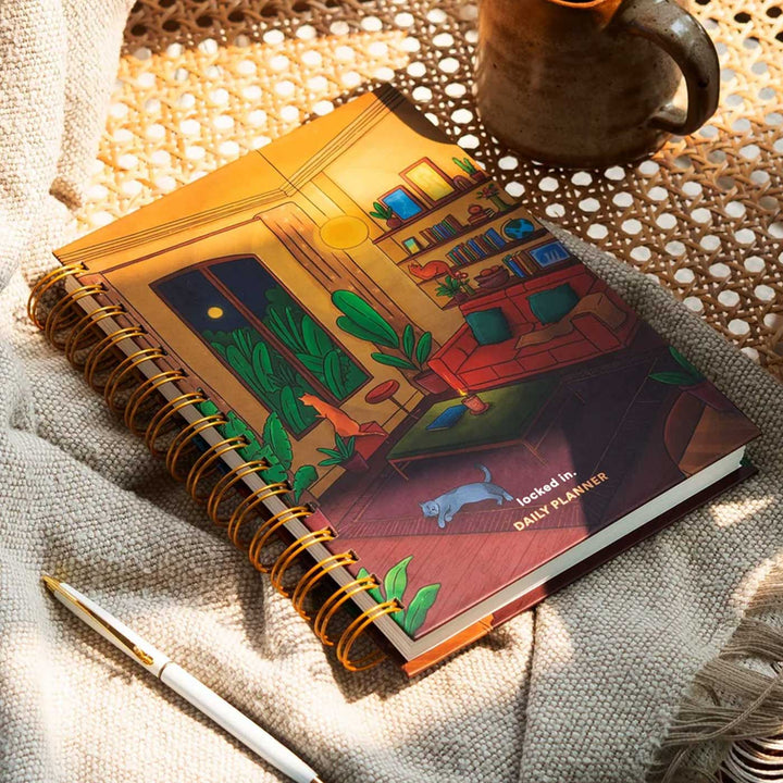 Cozy Room Daily Planner | A5 Size | 230 Pages