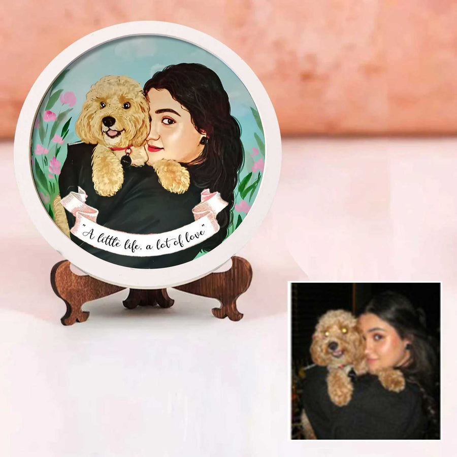 Photo Caricature Name Plate With Stand Copy 3 - Personalized Portrait on Display Stand