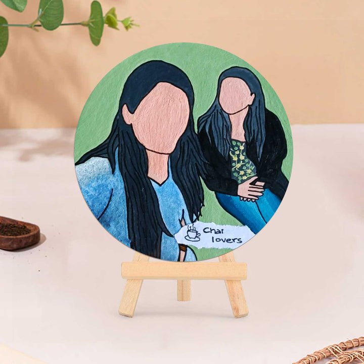 Photo Personalized Hand-Painted MDF Wood Portrait