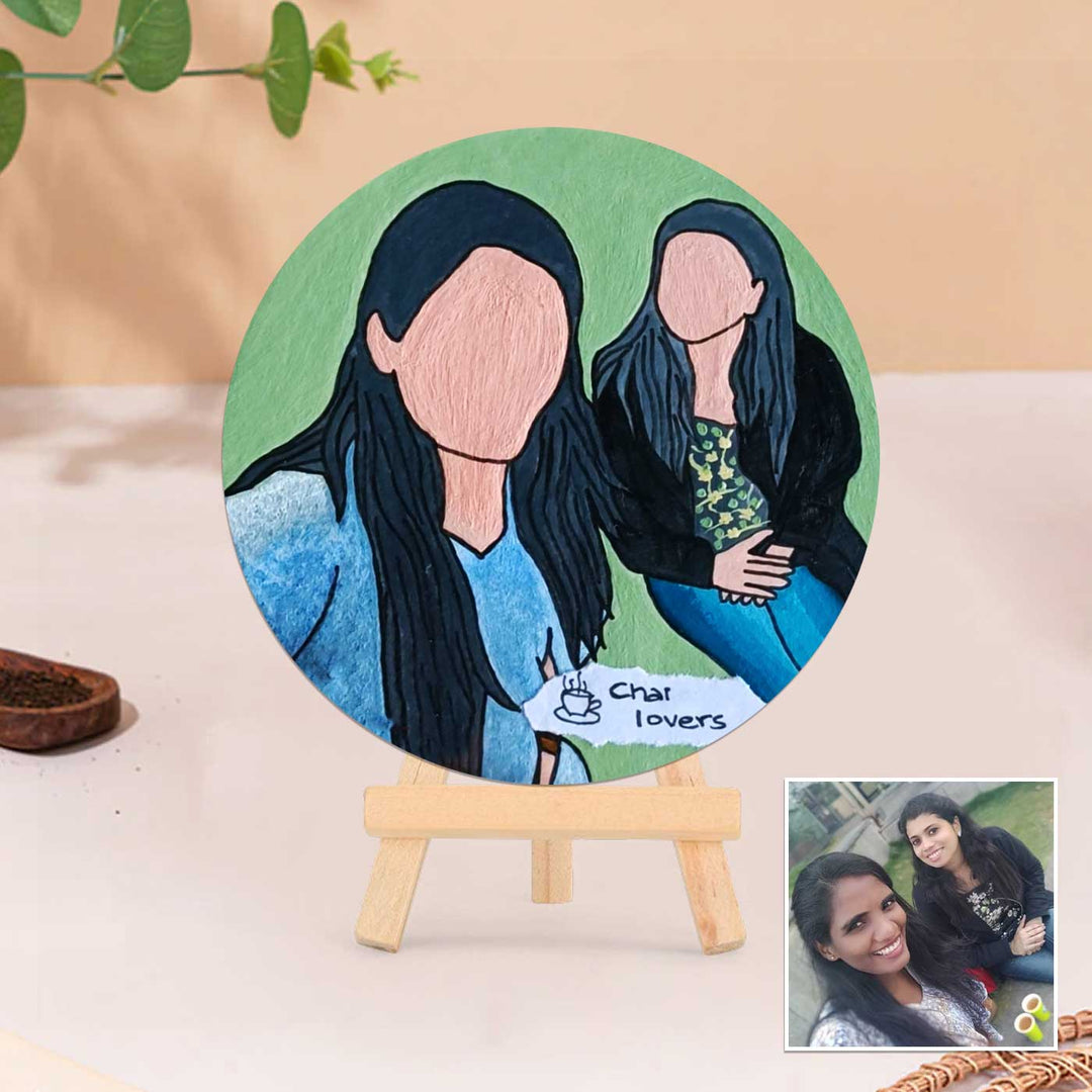 Photo Personalized Hand-Painted MDF Wood Portrait