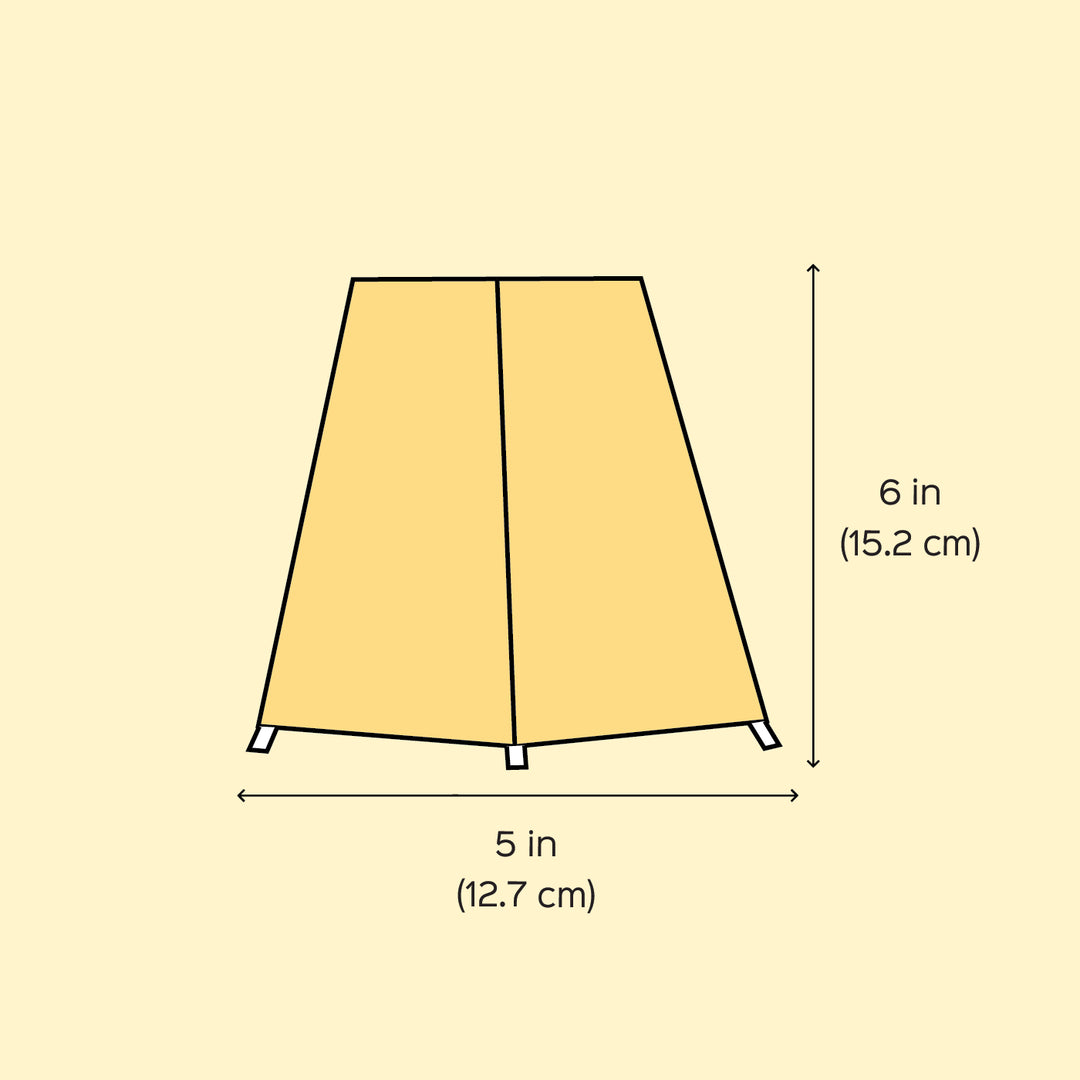6 inch | Yellow Christmas Motifs Hand Painted Tholu Bommalata Tabletop Lamp