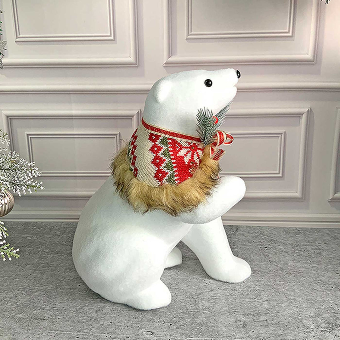 Big Snow Polar Bear Decor For Christmas Table Decoration