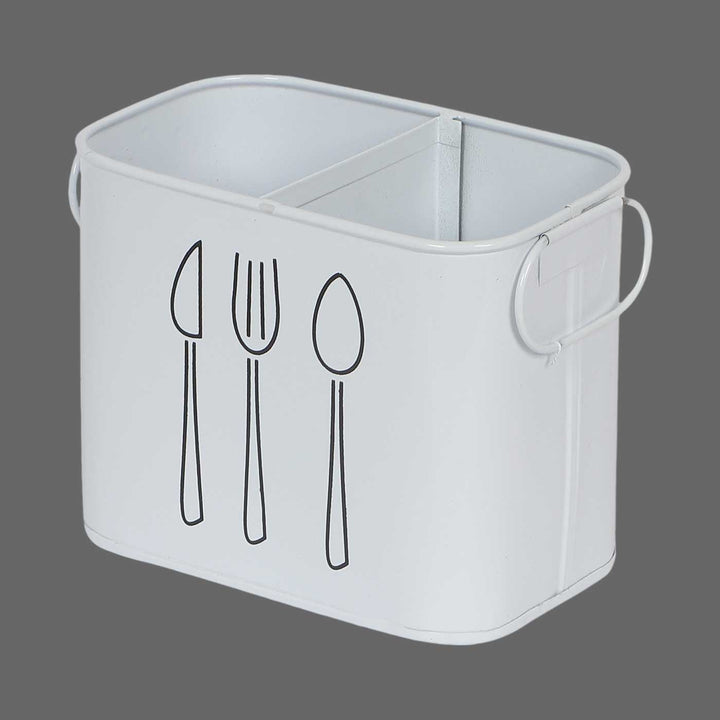 Handmade White Cutlery Stand | Set Of 2