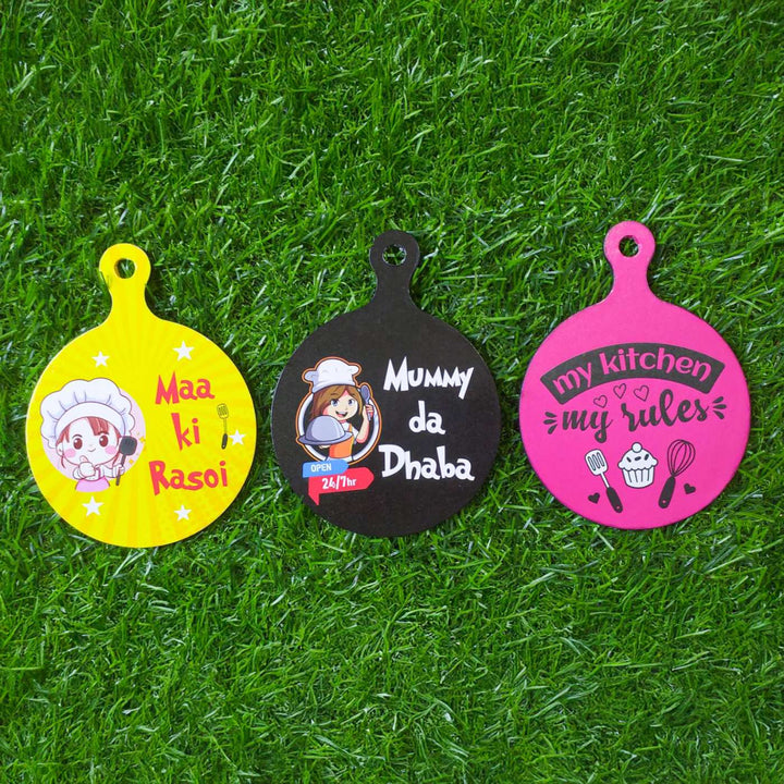 Handmade Decoupage Mummy Da Dhaba MDF Wood Decorative Plaque