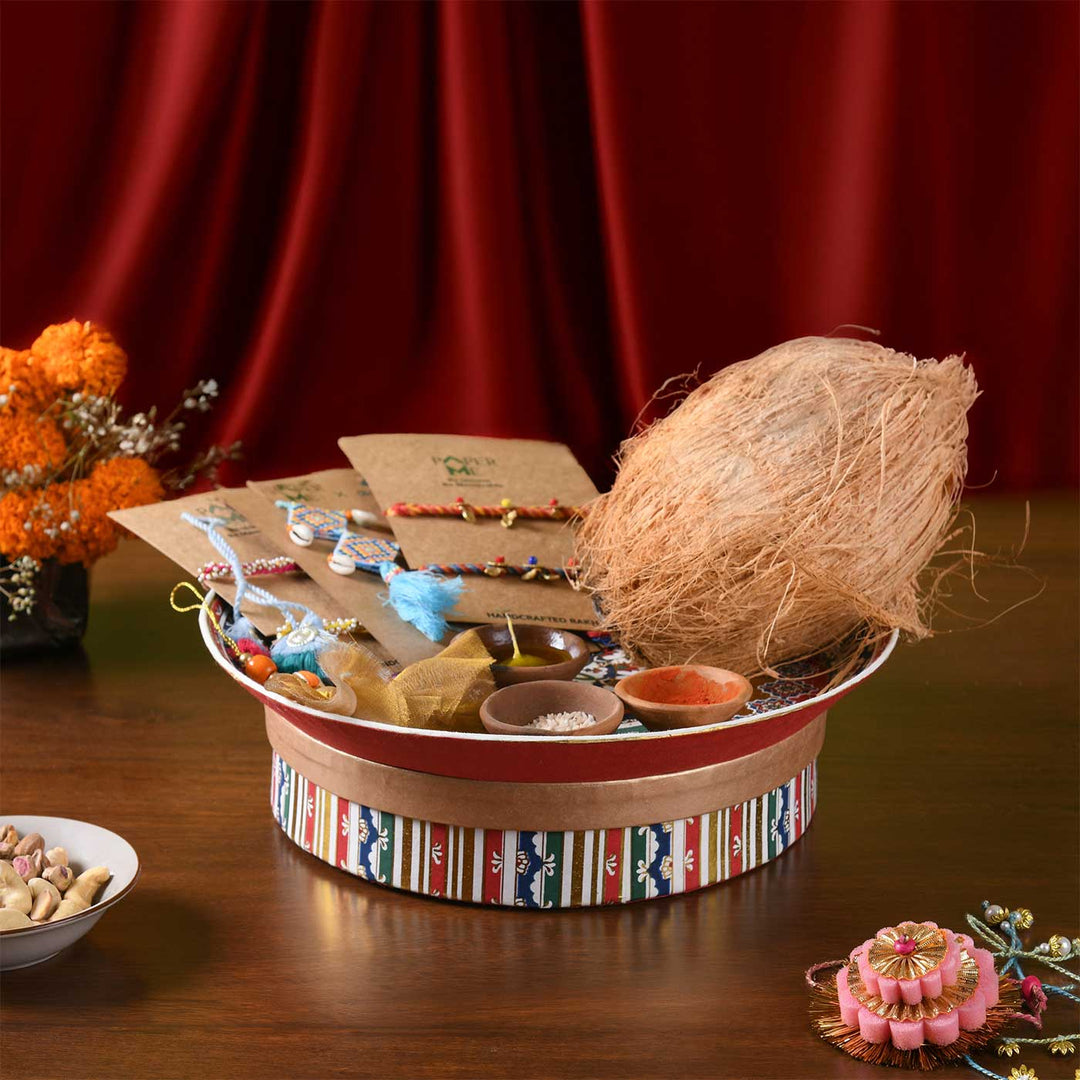 Handmade Aarti Thal Design Paper Gift Box