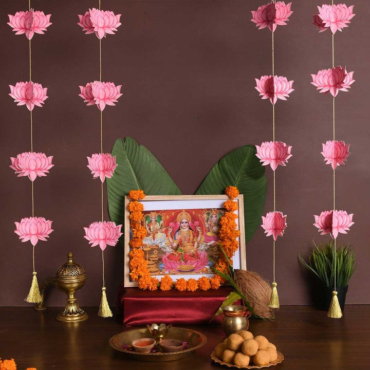Handmade Lotus Design Paper Hanging