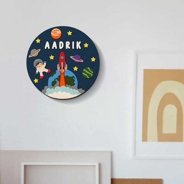 Kids Theme 3D Name Plate 11 - Mounted on Wall with Nearby Decor