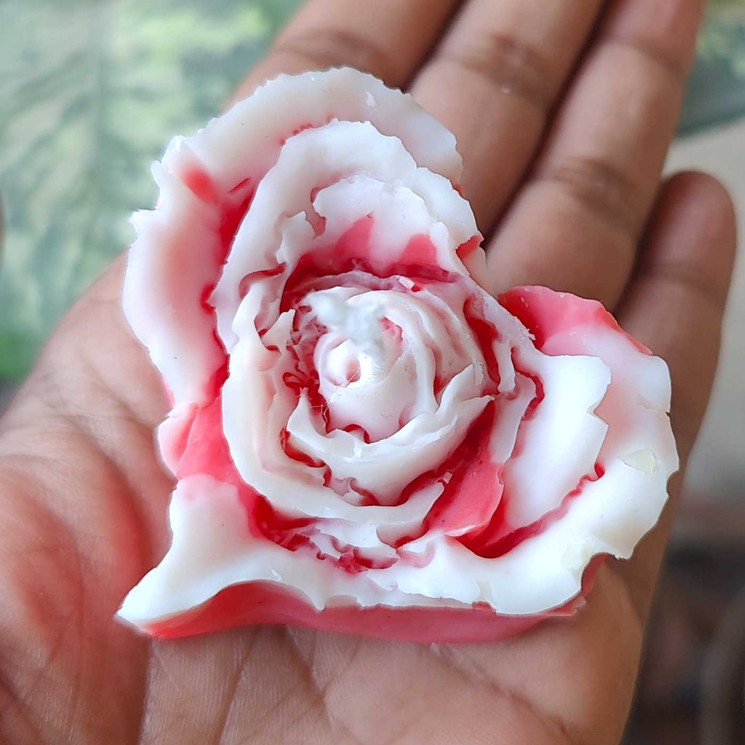 Handmade Heart Shaped Rose Soy Wax Candle