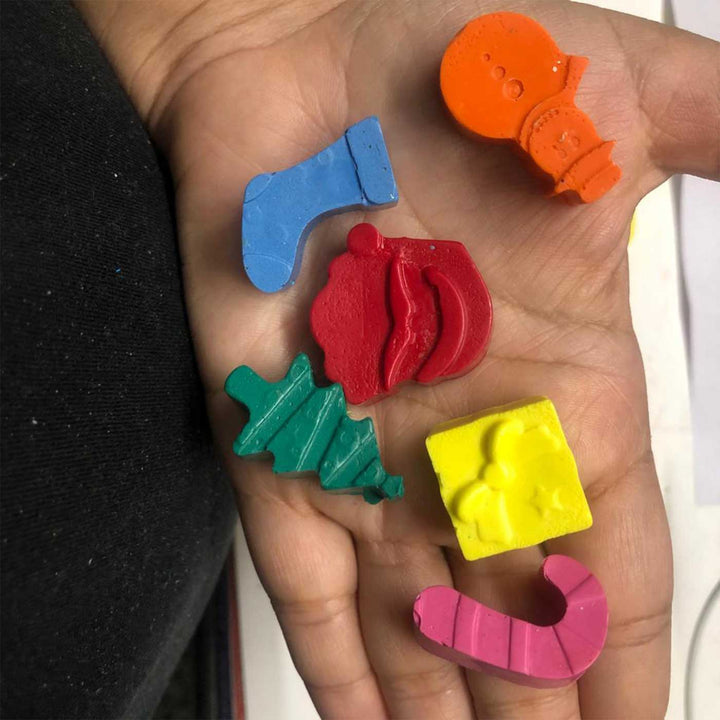 Handmade Non-Toxic Mini Christmas Crayons | Set Of 8