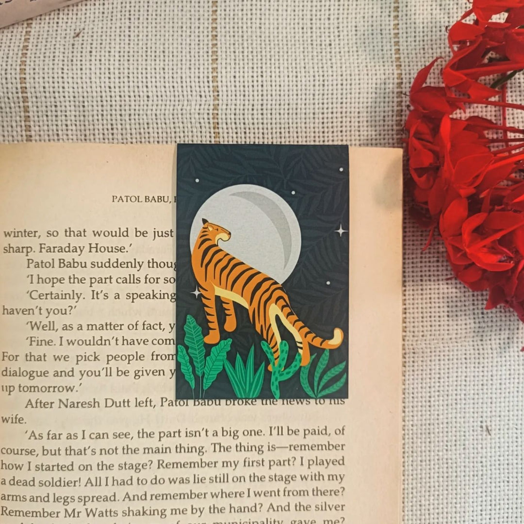 Printed Madhubani Tigers Themed Bookmarks | Set Of 2