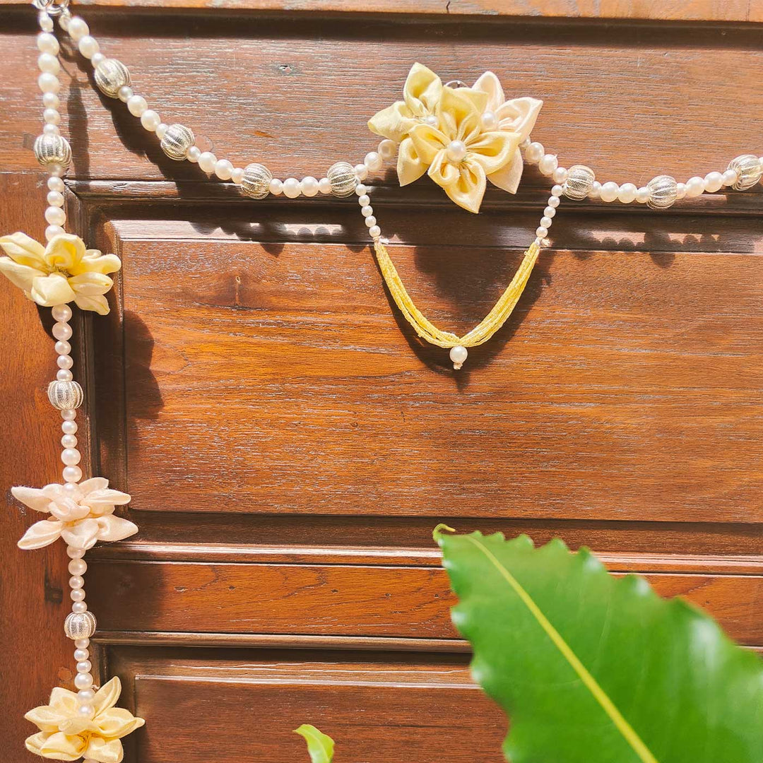 43 In | Handmade Pearl Blossom Elegant Toran