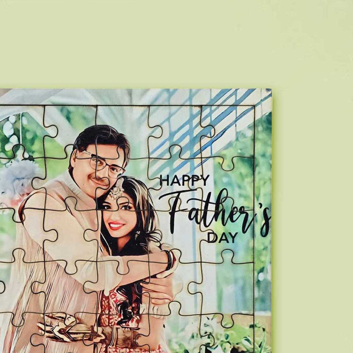 Photo Personalized "Happy Father's Day" MDF Wood Puzzle