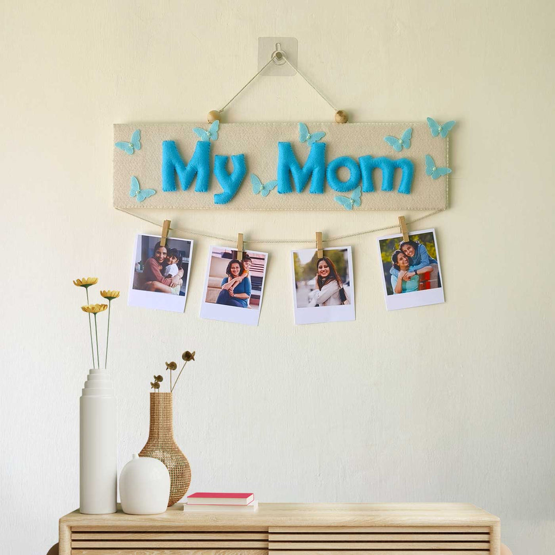 Photo Personalized Handmade Mom Theme Felt Decorative Plaque