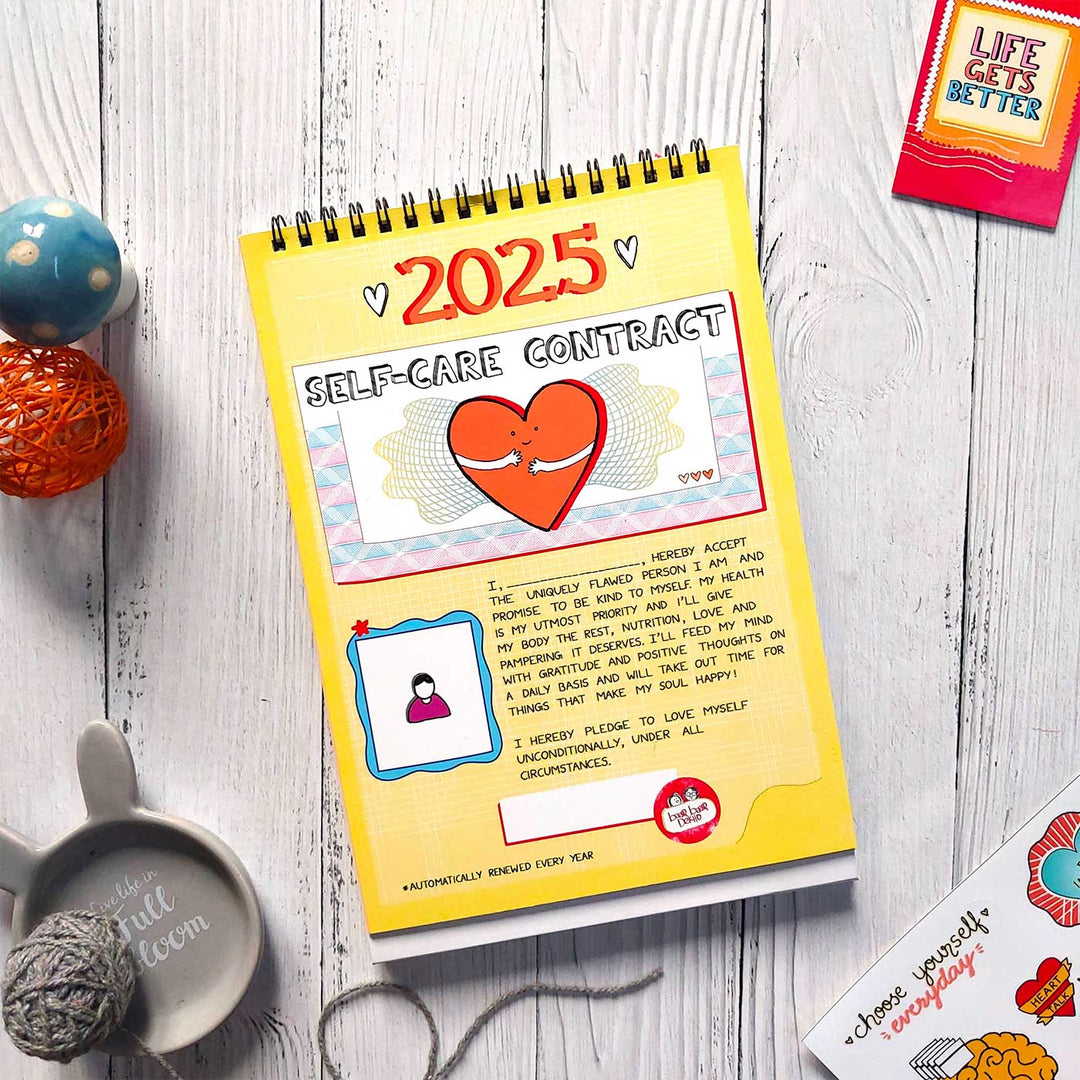 Self-care Contract 2026 Spiral Calendar With Holidays | 10+ Freebies Included