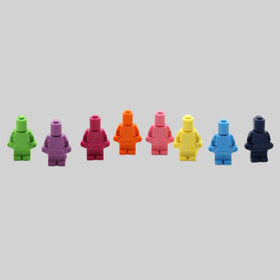 Handmade Non-Toxic Lego Man Crayons | Set Of 8