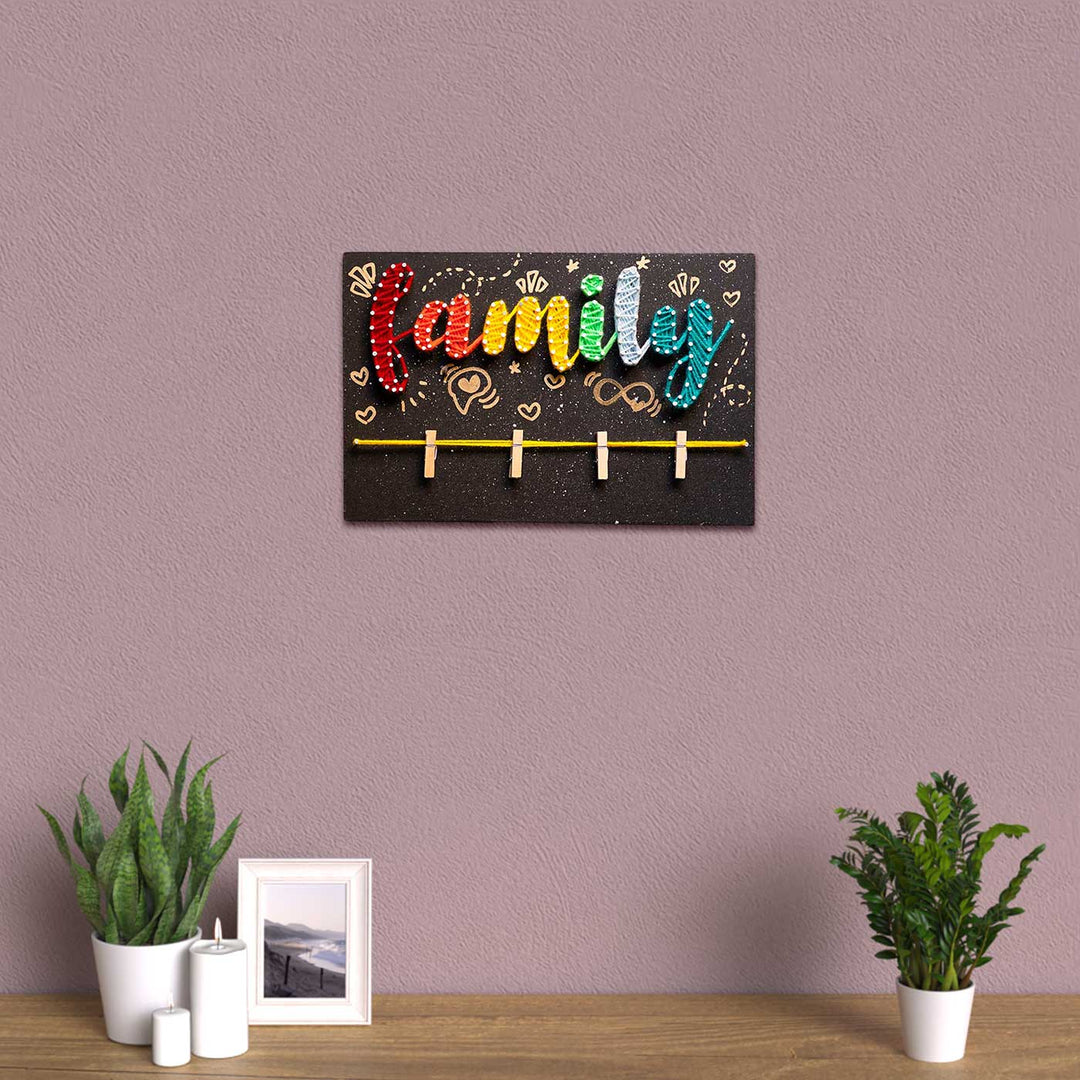 Personalized String Art Colourful Mdf Wood Name Plate 1 - Mounted on Wall Display