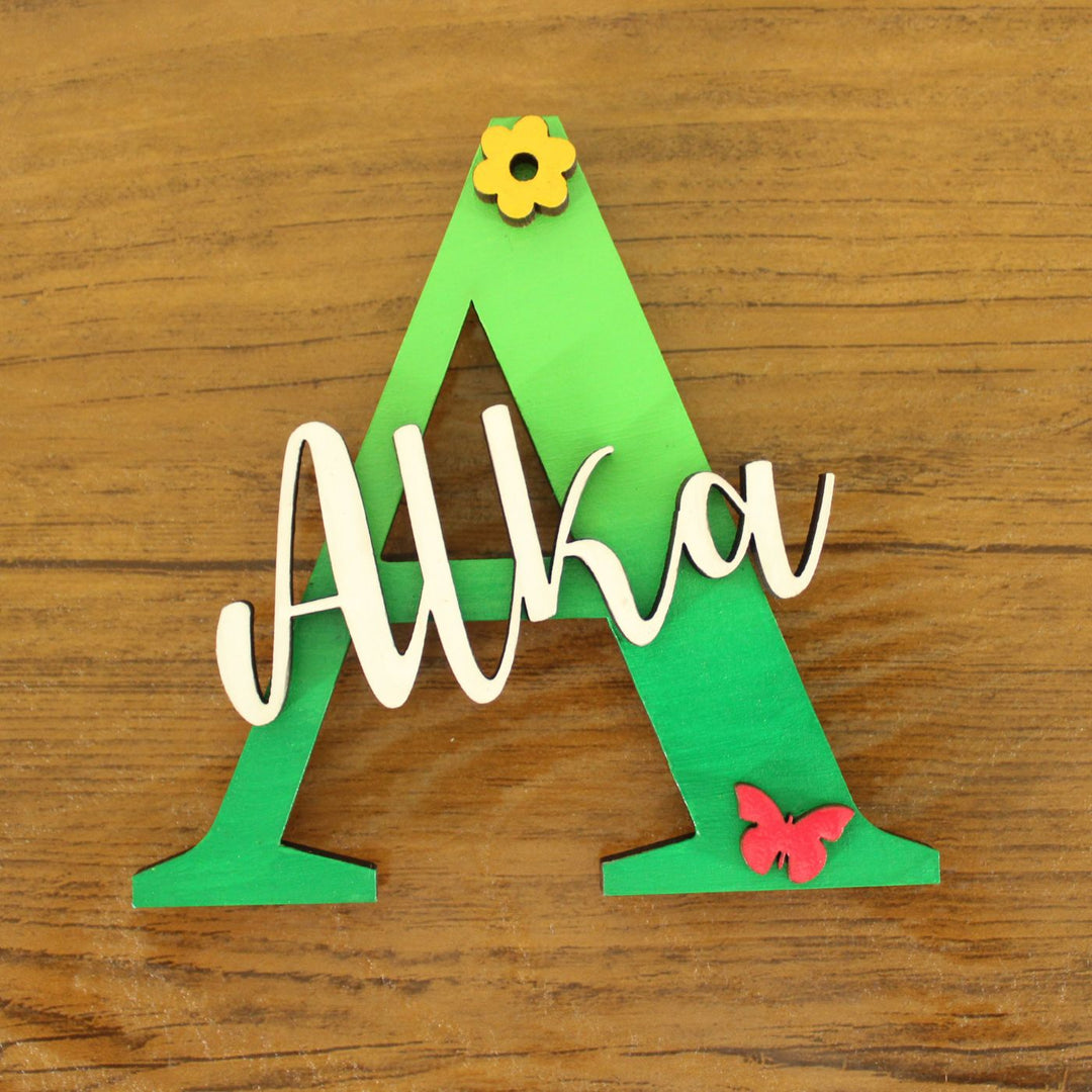 Personalized Handcrafted Monogram Design Fridge Magnet