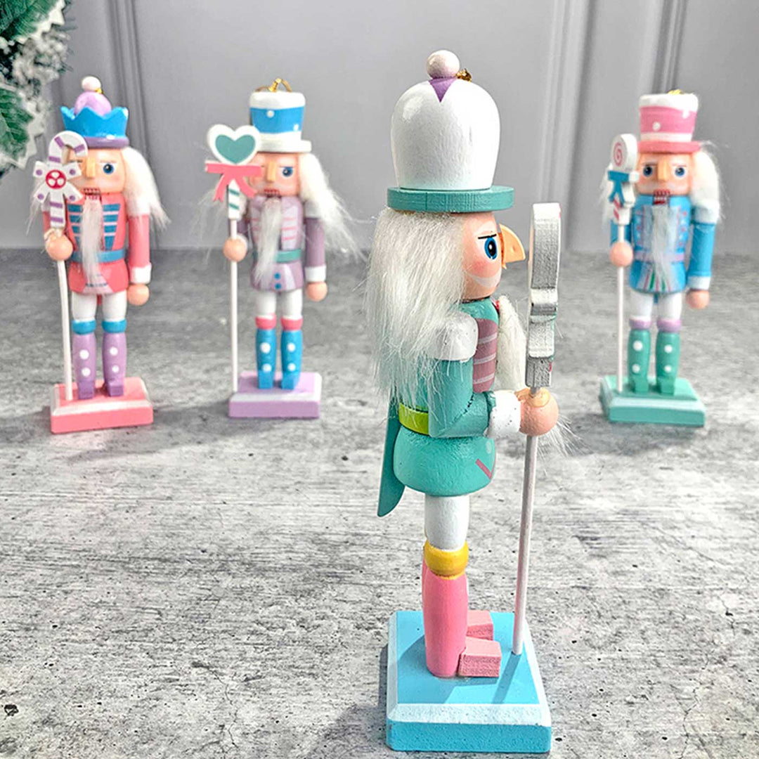 Candy Themed Nutcrackers Wooden Decor For Christmas Table Decoration | Set Of 4