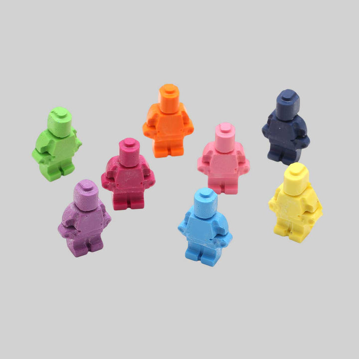 Handmade Non-Toxic Lego Man Crayons | Set Of 8