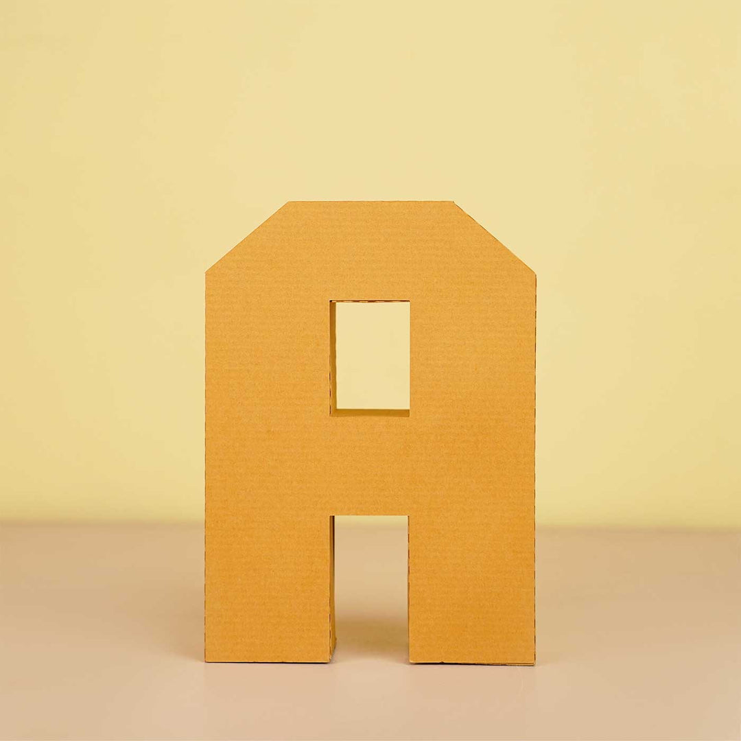 Personalized Printed Farm Theme For Boy 3D Cardstock Monogram - Front View on Flat Surface