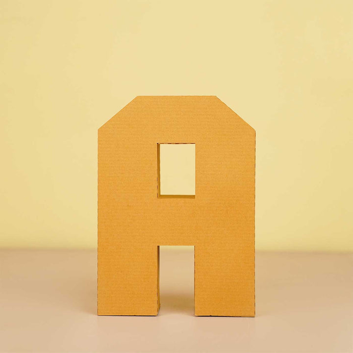 Personalized Printed Farm Theme For Boy 3D Cardstock Monogram - Front View on Flat Surface