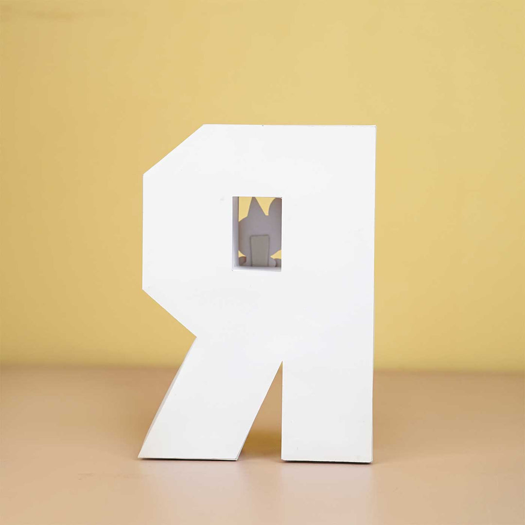 Personalized Printed Jungle 3D Cardstock Monogram For Kids - Side View Showing Depth