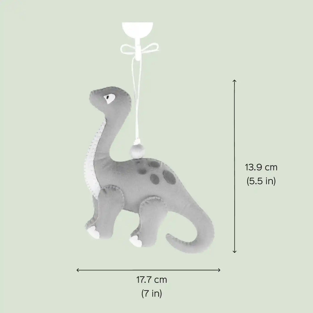 Handmade Brontosaurus Dinosaur Felt Hanging For Kids