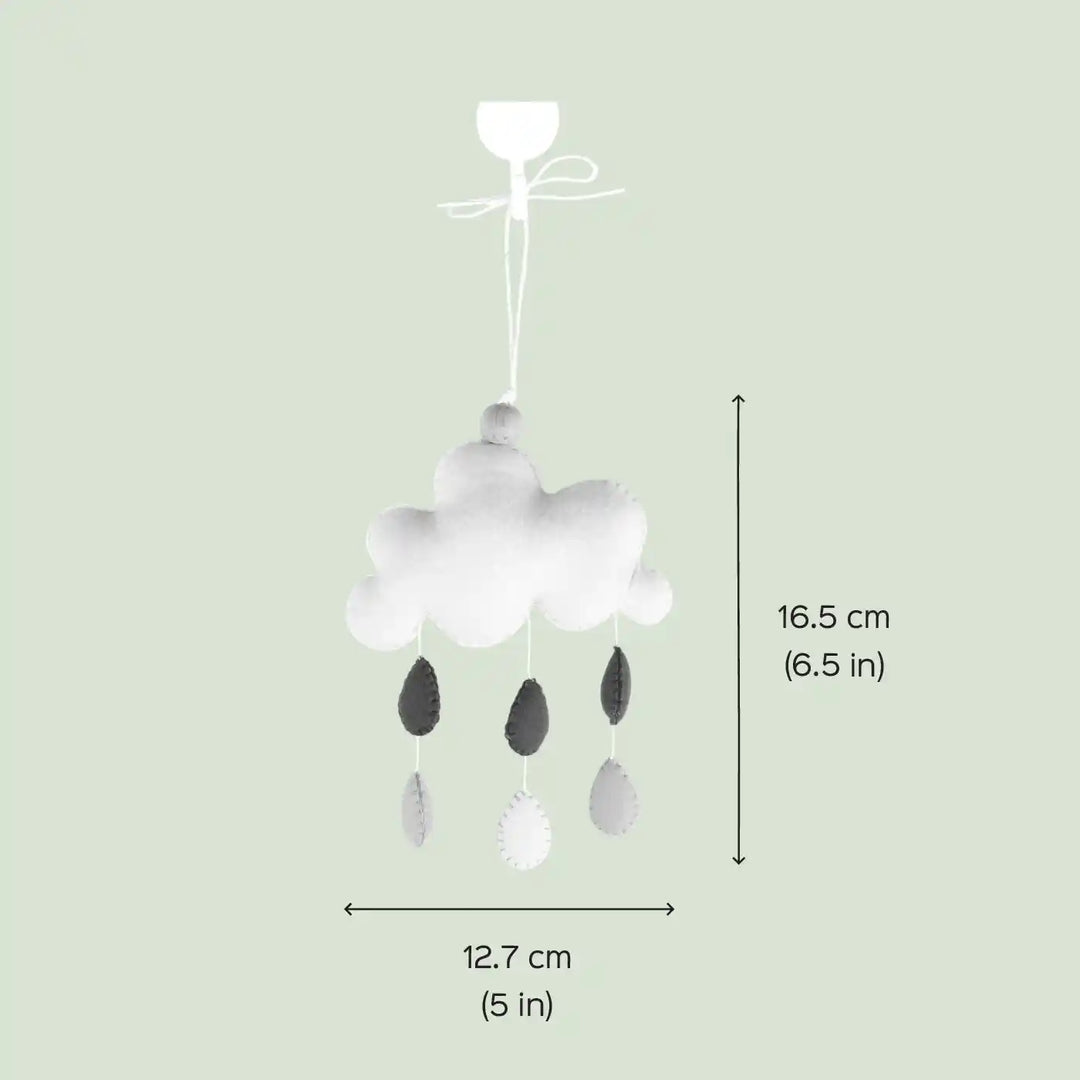 Handmade Rain Cloud Felt Hanging For Kids