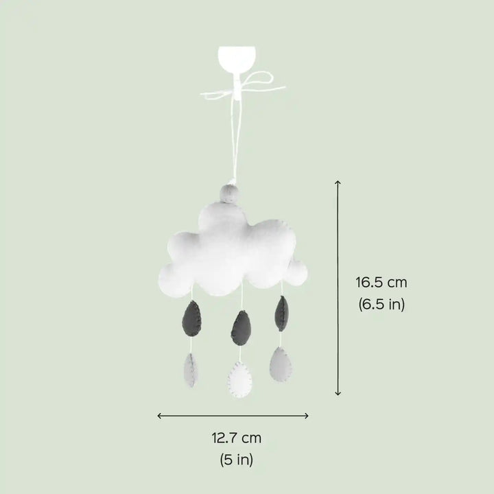 Handmade Rain Cloud Felt Hanging For Kids
