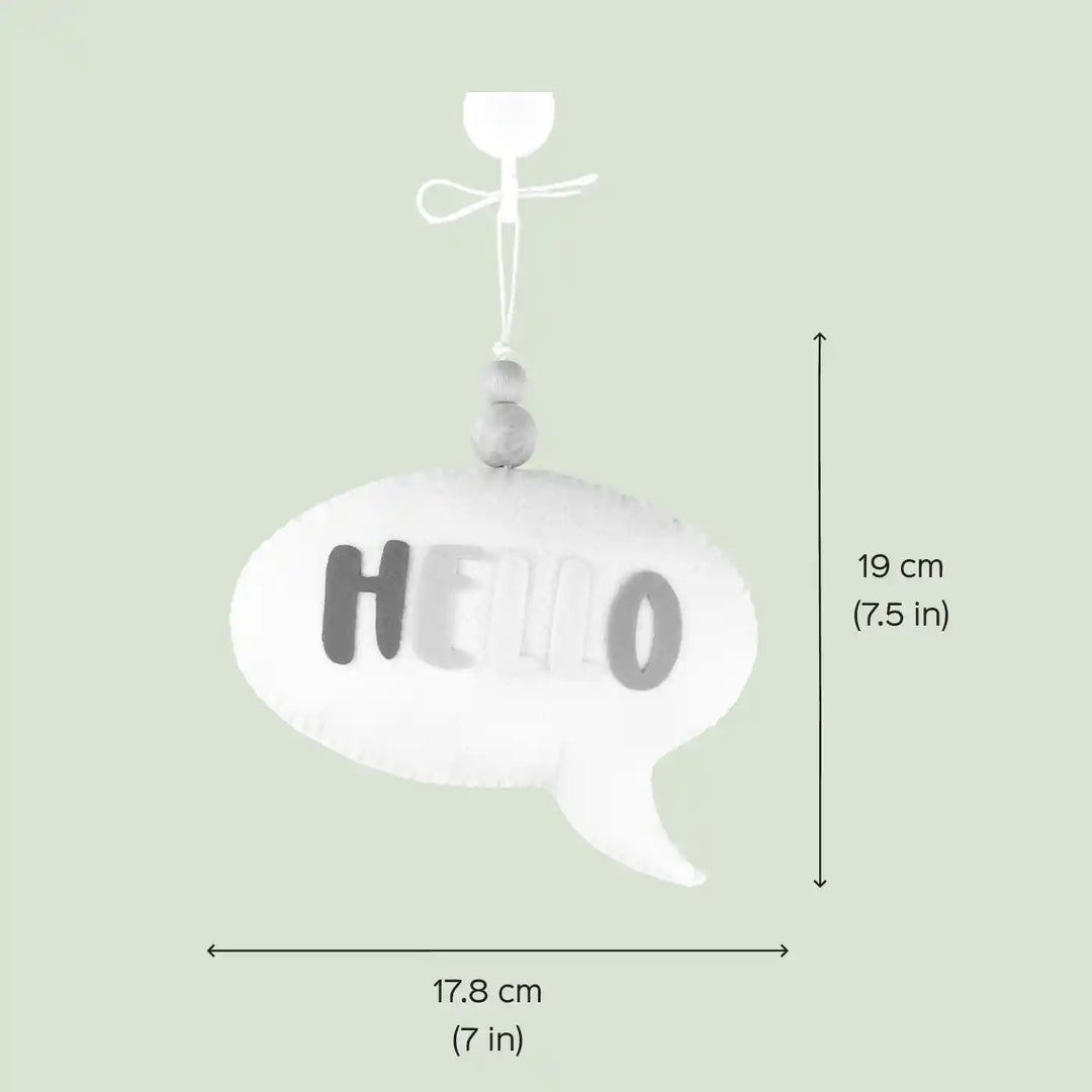 Handmade "Hello" Speech Bubble Theme Felt Hanging For Kids