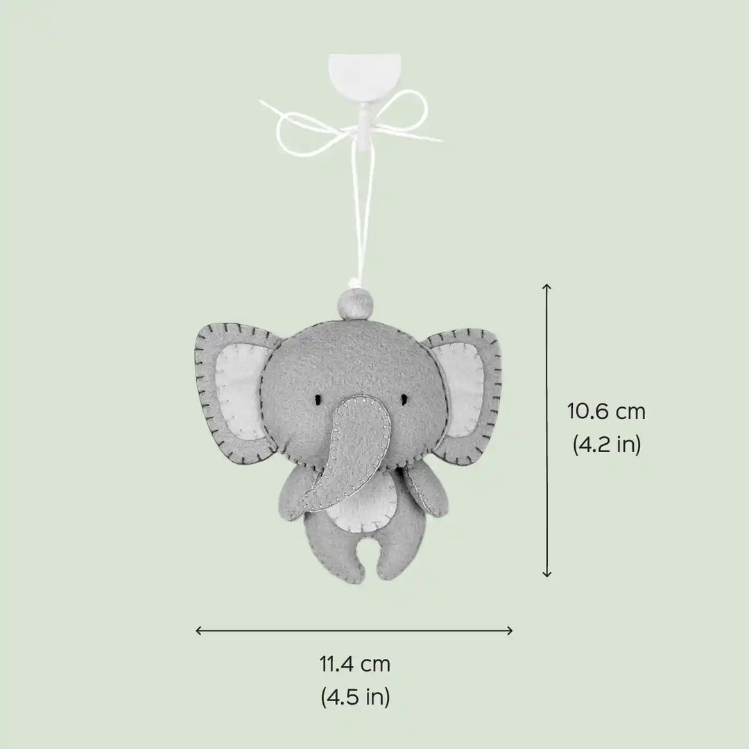 Handmade Elephant Felt Hanging For Kids
