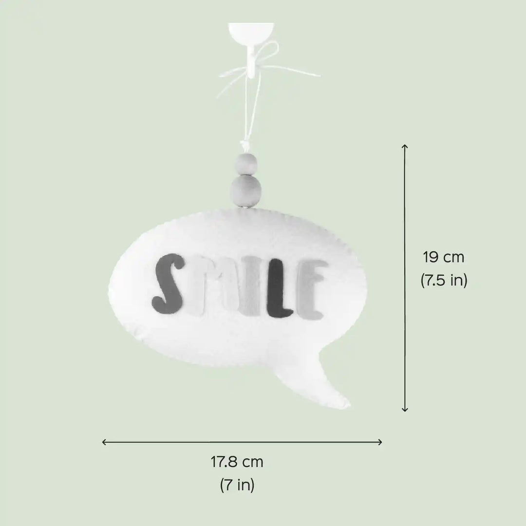 Handmade "Smile" Speech Bubble Theme Felt Hanging For Kids
