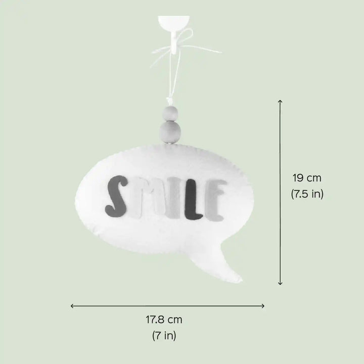 Handmade "Smile" Speech Bubble Theme Felt Hanging For Kids