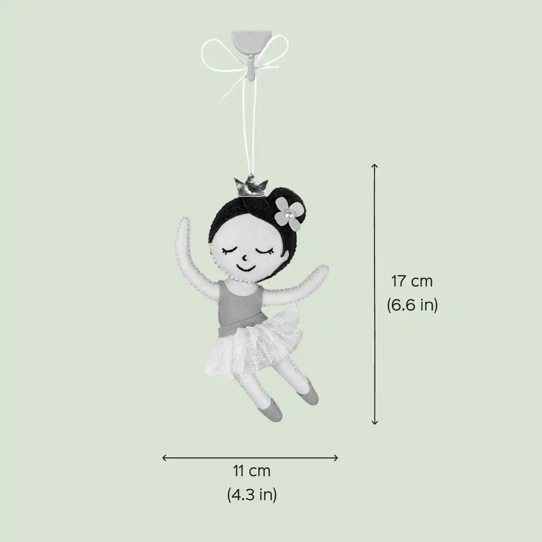 Handmade Ballerina Doll Felt Hanging For Kids