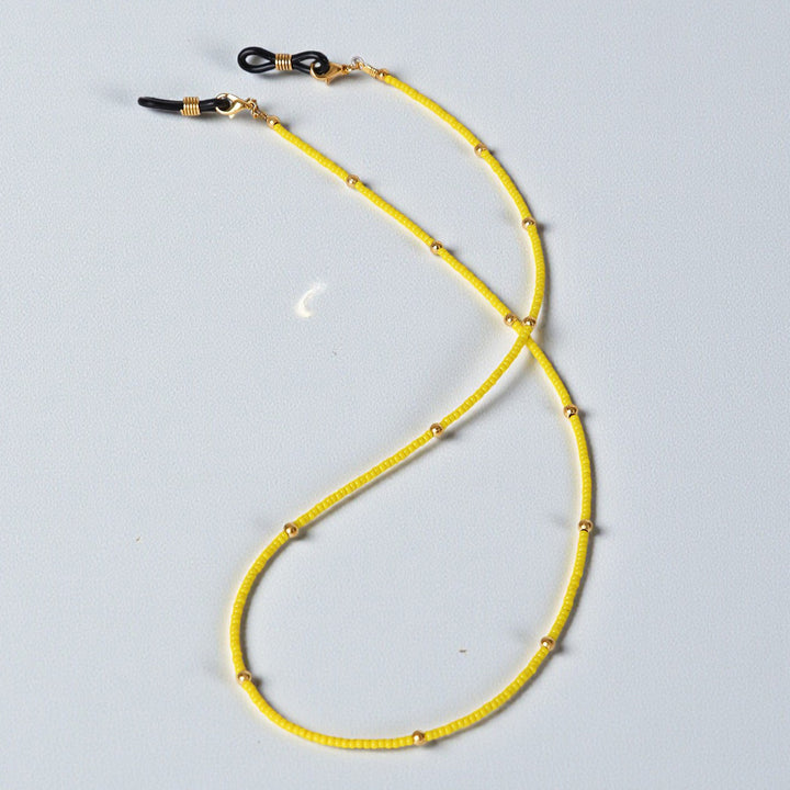 Handmade Yellow Beaded Spectacle/Eye Glass Chain For Kids