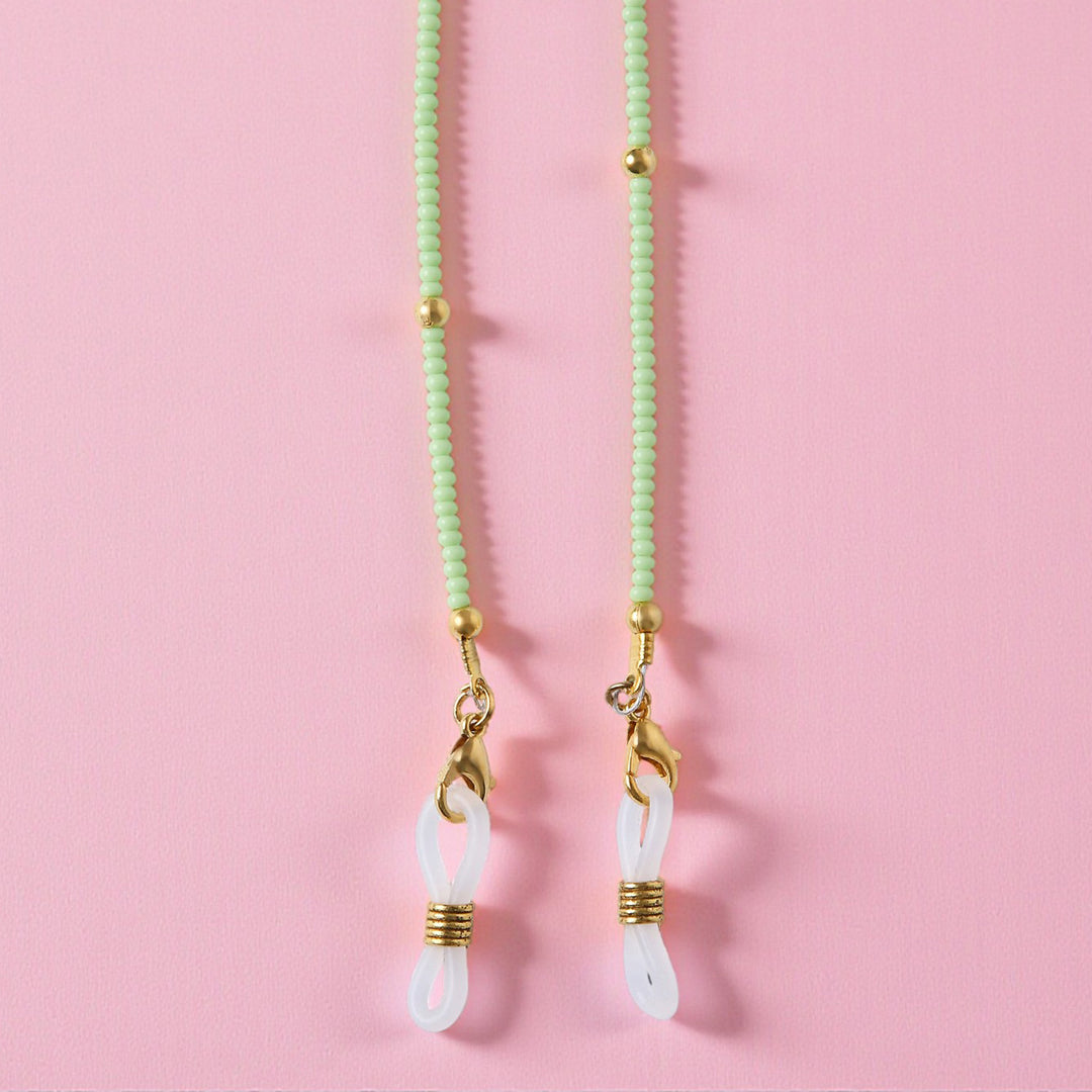 Handmade Mint Green Beaded Spectacle/Eye Glass Chain For Kids