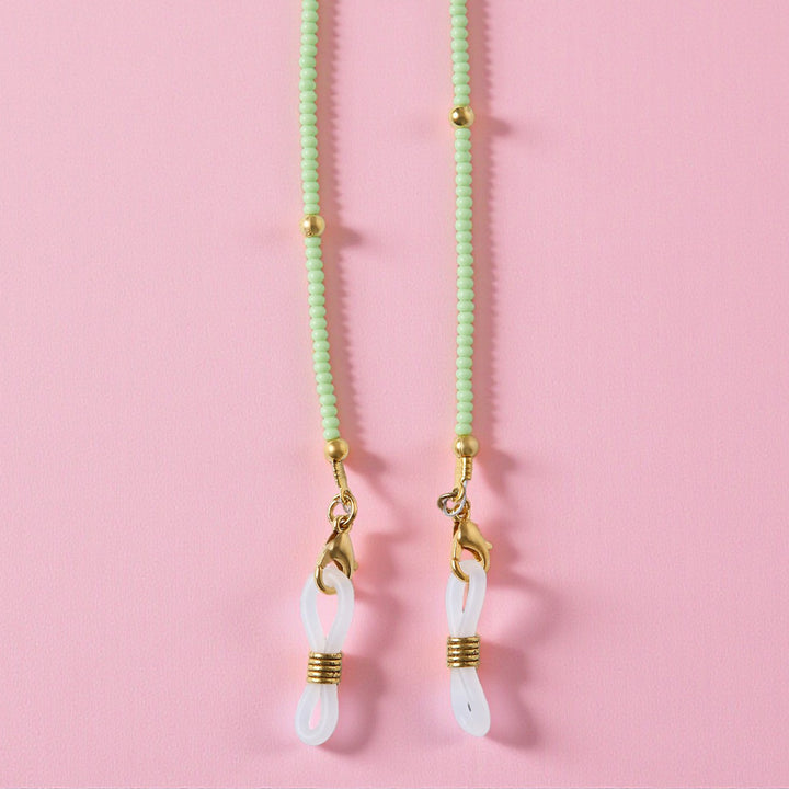 Handmade Mint Green Beaded Spectacle/Eye Glass Chain For Kids