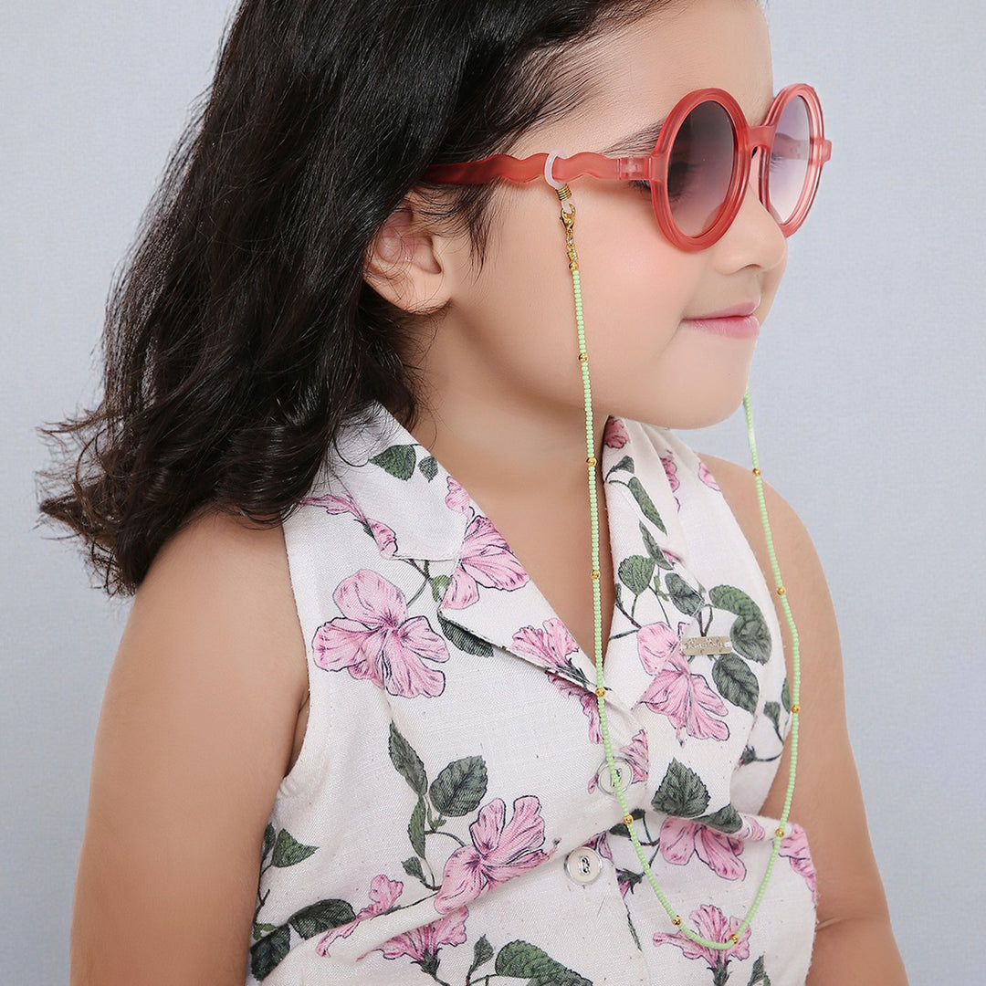 Handmade Mint Green Beaded Spectacle/Eye Glass Chain For Kids