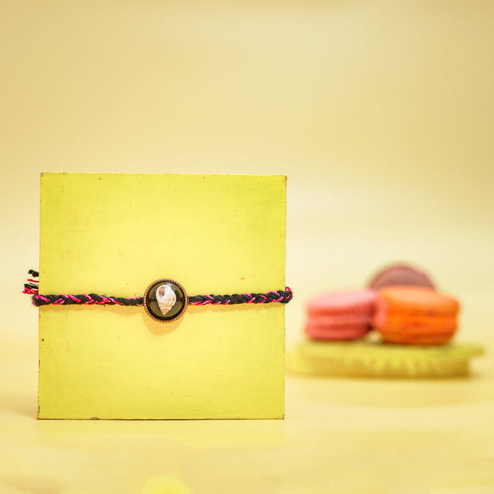 Handcrafted Bio Resin Shell Rakhi
